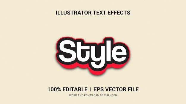 Vecteur effets de texte modifiables - effets de texte de style