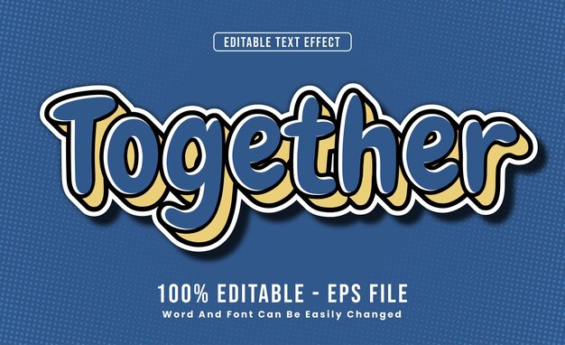 Effets de texte modifiables ensemble Les mots et les polices peuvent être modifiés