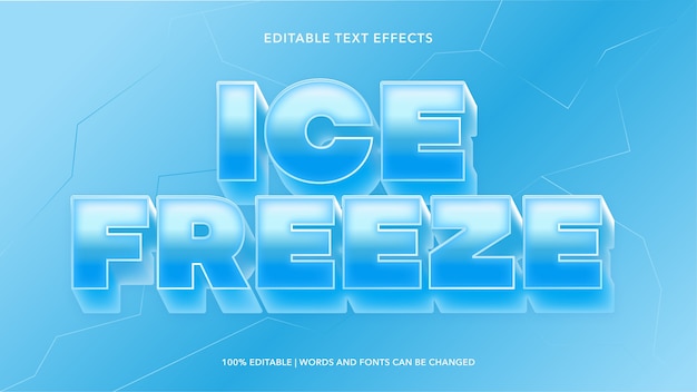 Effets De Texte Modifiables De Gel De Glace