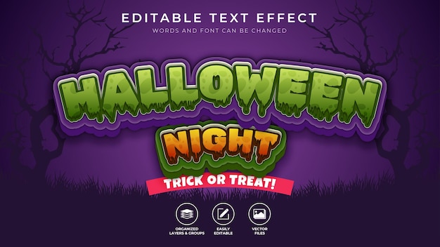 Effets De Texte Modifiables Halloween