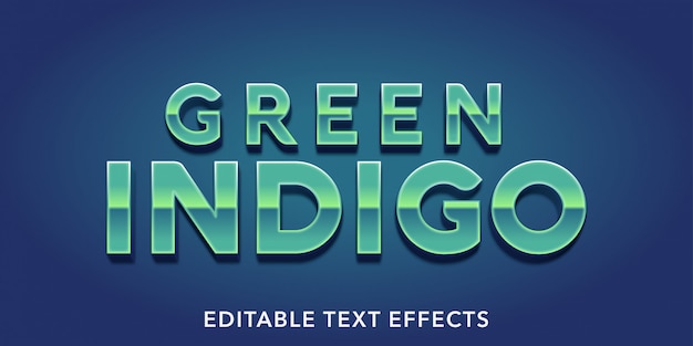 Effets De Texte Modifiables Indigo Vert