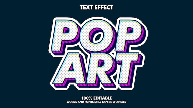 Effets De Texte Modifiables Pop Art Audacieux Forts