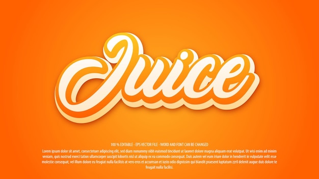 Effets De Texte Modifiables De Style Juice 3d