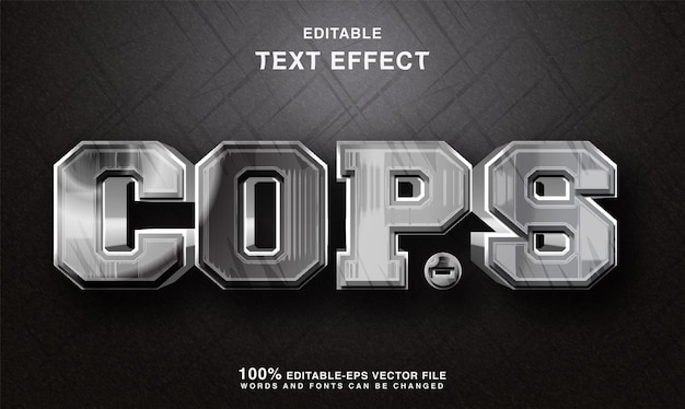 Effets de texte de style argent policiers ou policiers