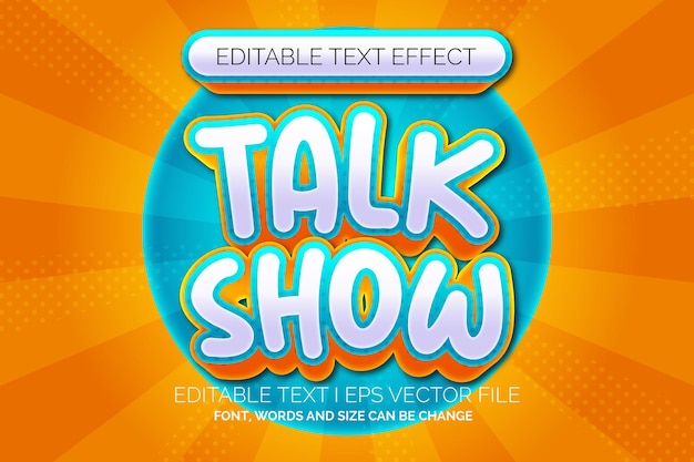 effets de texte de style talk-show