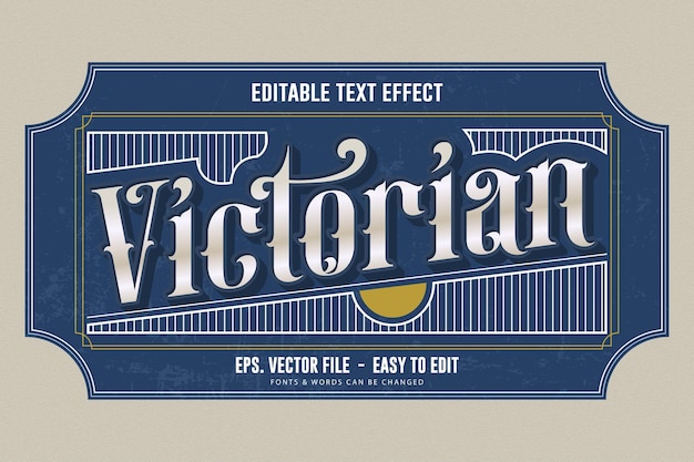 Effets de texte vintage victorien