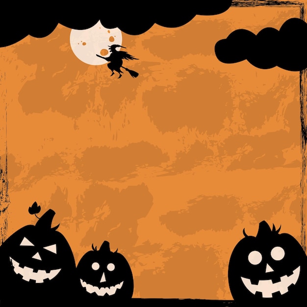 Effrayant sombre fond d'halloween orange