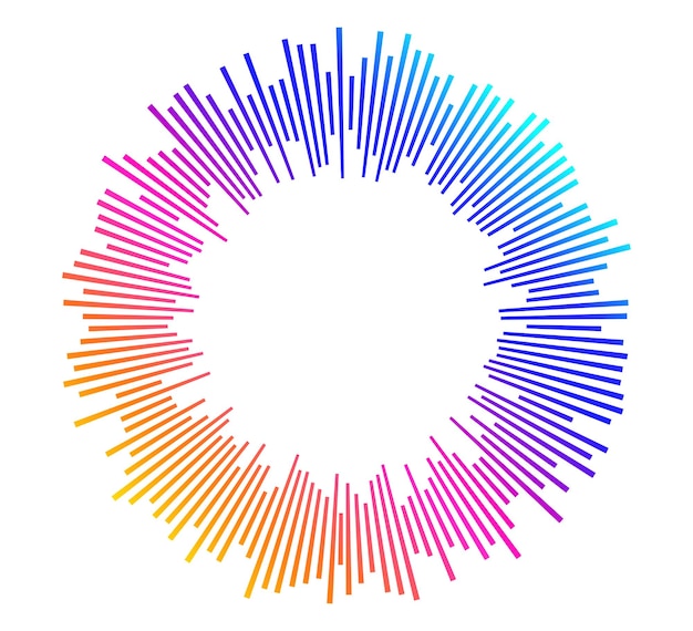 Égaliseur de cercle de couleur isolé sur fond blanc02