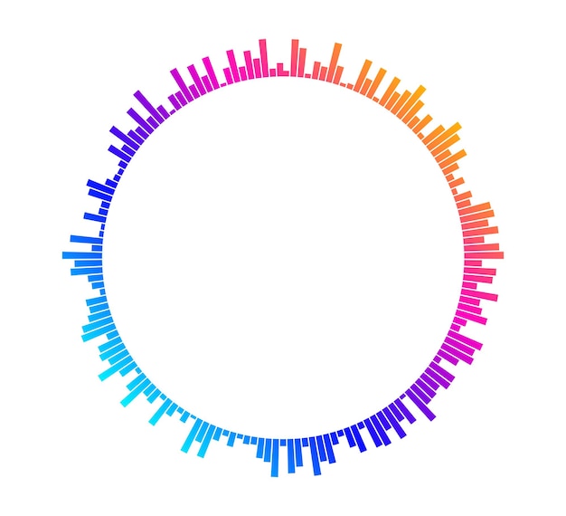 Égaliseur De Cercle De Couleur Isolé Sur Fond Blanc13