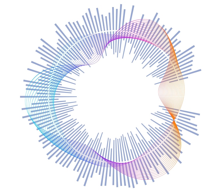 Vecteur égaliseur de cercle de couleur isolé sur fond blanc19