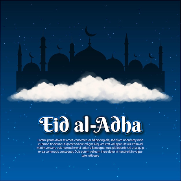 Eid Al Adha Avec Ciel Et Mosquée