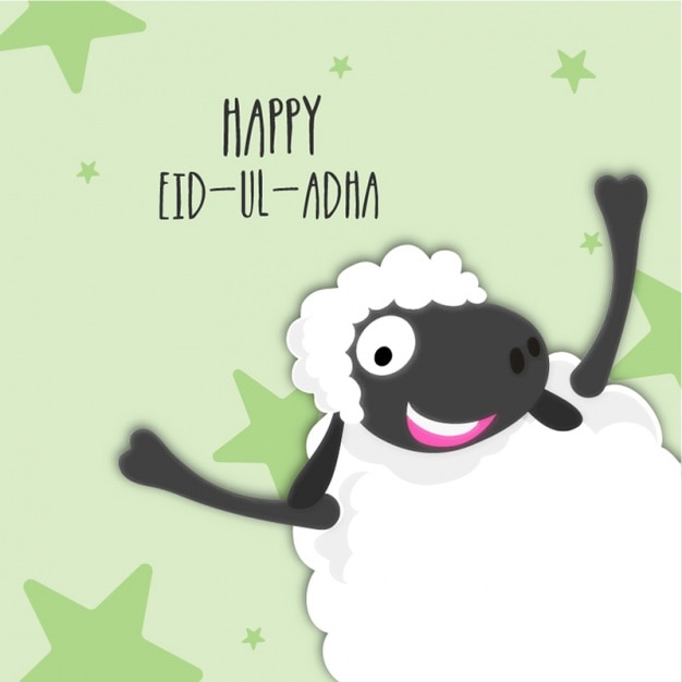 Eid Al Adha Fond Avec De L'agneau Sourire