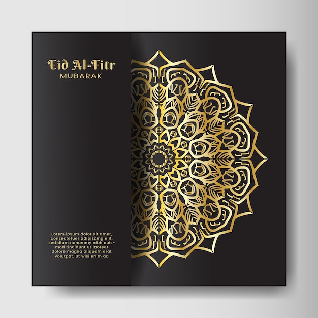 Eid Alfitr Avec Fond De Mandala Design Pour Votre Logo De Bannière De Carte Postale De Date