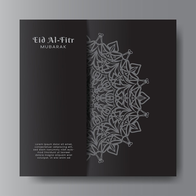 Eid Alfitr Avec Fond De Mandala Design Pour Votre Logo De Bannière De Carte Postale De Date