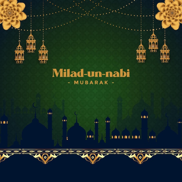 Vecteur eid milad un nabi design illustration vectorielle