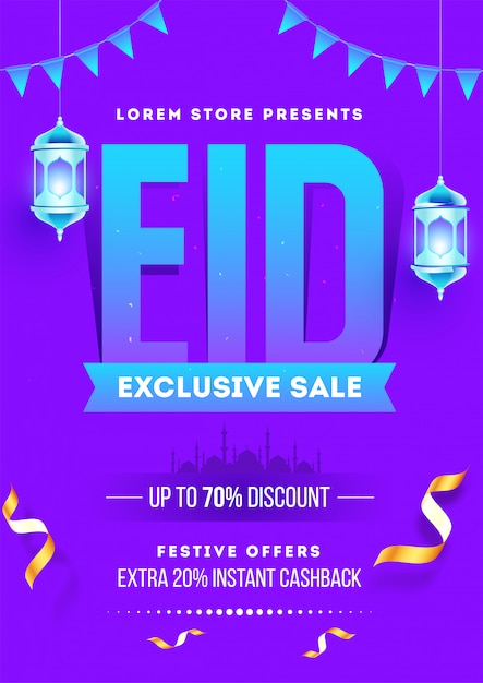 Eid Mubarak Exclusive Sale Design De Bannière