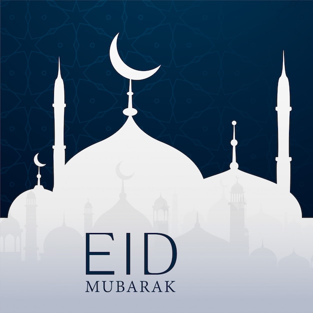 Eid Mubarak Fond Avec Mosquée