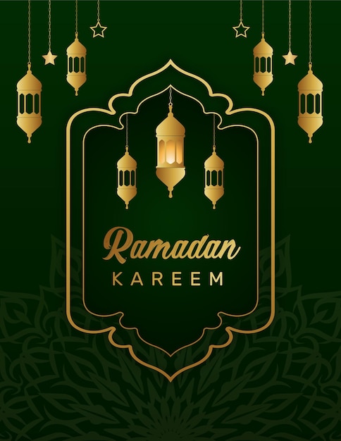 Vecteur eid mubarak ramadan kareem flyer design eps