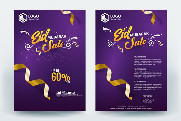 Eid Mubarak Vente Flyer Affiche Brochure