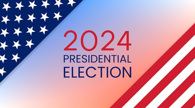 Élection Présidentielle Des états-unis D'amérique 2024 Illustration Vectorielle