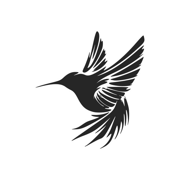 Élégant Logo Colibri Noir Et Blanc Parfait Pour Toute Entreprise à La Recherche D'un Look élégant Et Professionnel