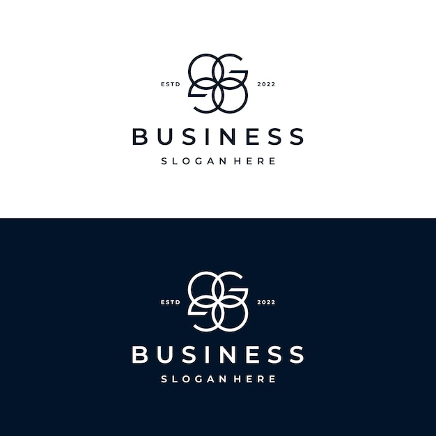 Élégant Moderne Monogramme Lien Lettre Initiale Florale Og Go Logo Design Inspiration