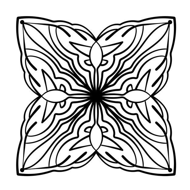 Élégant motif de mandala abstrait en cercle Illustration vectorielle