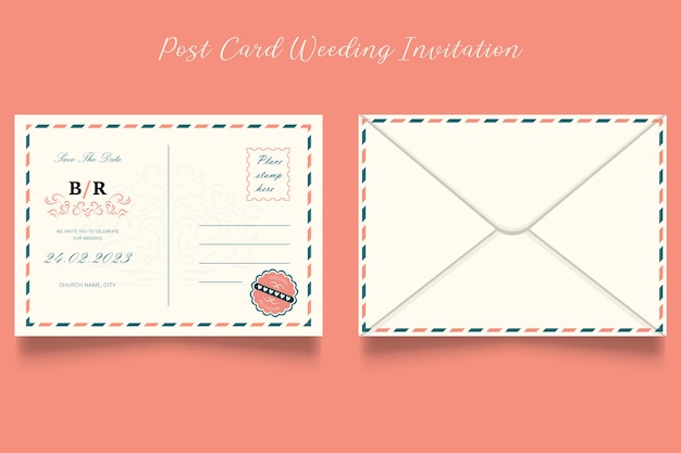 Vecteur Élégante carte d'invitation de mariage