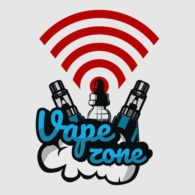 Vecteur Élément d'art du logo vape