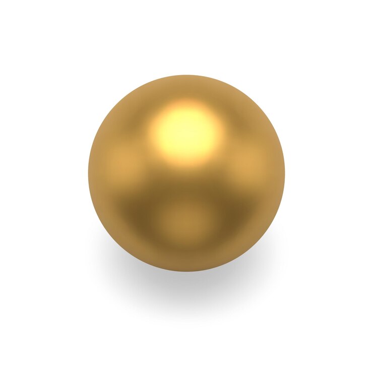 Vecteur élément de bijoux de boule réaliste de sphère métallique brillante dorée de qualité supérieure illustration vectorielle de modèle 3d
