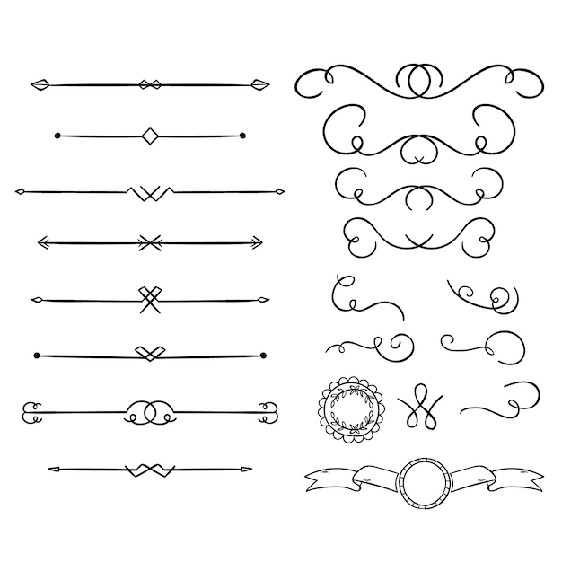 Élément de cadre d'ornement classique Illustration de bordure vintage