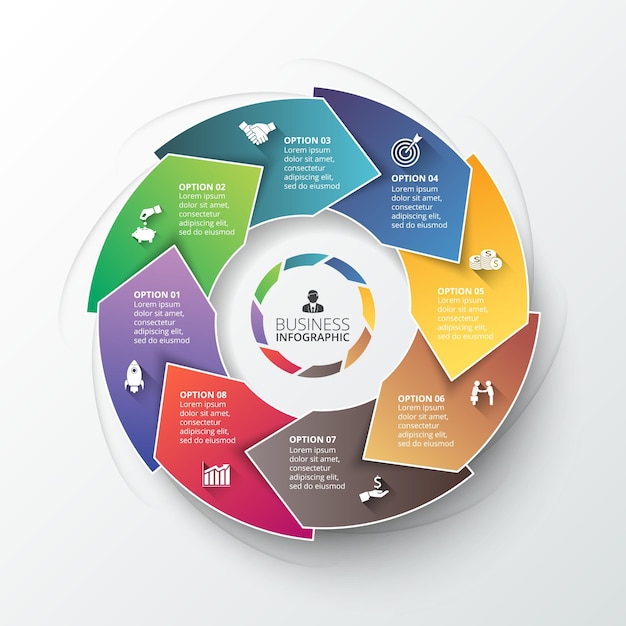 Élément De Cercle Vectoriel Pour Infographie