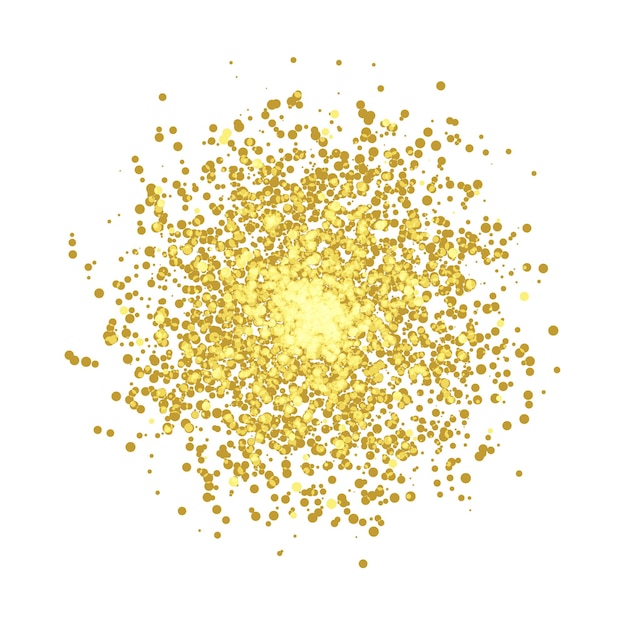 Élément De Conception 3d Abstrait, Emblème. Différents Points De Lumières Dorées Sur Fond Blanc. Illustration Vectorielle. Spe 10. Fond D'or.