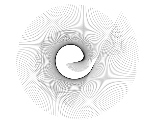 Vecteur Élément de conception abstrait arc-en-ciel en spirale sur fond blanc de lignes de torsion illustration vectorielle eps 10 icône de vecteur de proportions traditionnelles de nombre d'or spirale de fibonacci pour carte de visite élégante