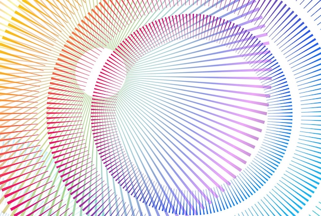 Élément de conception abstrait arc-en-ciel en spirale sur fond blanc de lignes de torsion Illustration vectorielle eps 10 Vagues colorées avec des lignes créées à l'aide de modèles d'outils de fusion pour une présentation polyvalente