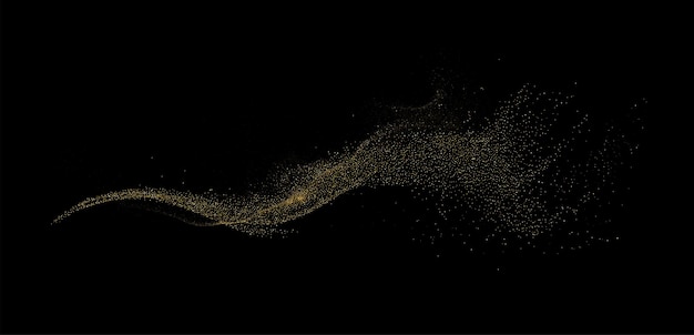 Élément de conception abstrait à l'or brillant pour la carte de vœux de Noël joyeux pour le Nouvel An