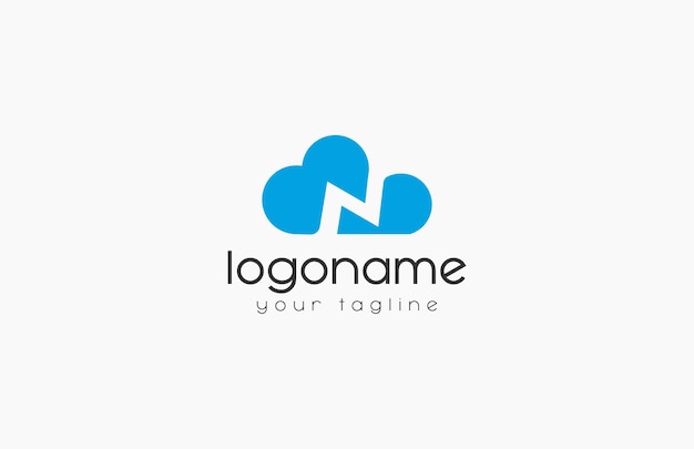 Vecteur Élément de conception du logo du nuage de lettres n