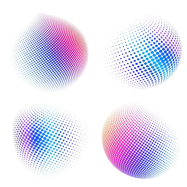 Élément de conception de l'ensemble cercle couleurs vectorielles en gras isolées anneau doré de rayures ondulées abstraites de nombreux tourbillons étincelants créés à l'aide de l'outil de mélange illustration vectorielle EPS10 pour votre présentation