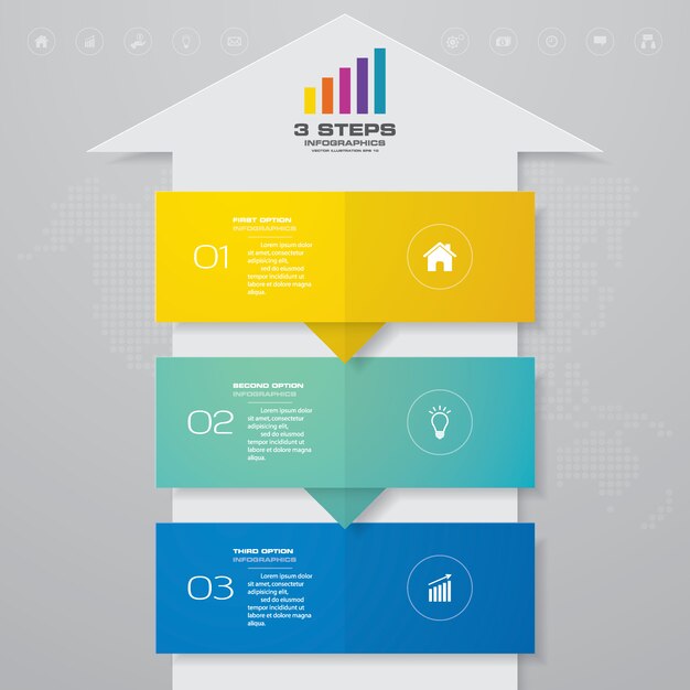 Élément De Conception Infographie Flèche Graphique.