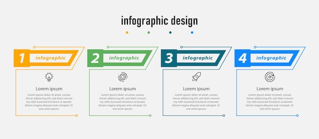 Élément De Conception Infographique De La Chronologie Du Modèle Créatif