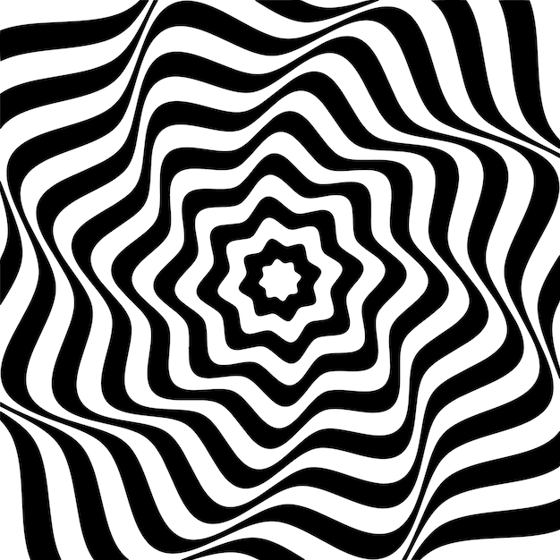 Élément de conception de lignes radiales concentriques noires abstraites pour le logo rond de la technologieBelle sans couture