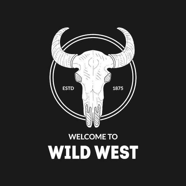 Elément de conception de modèle Wild West Banner peut être utilisé pour la carte d'affiche, l'invitation, le flyer, l'illustration vectorielle et la conception web.