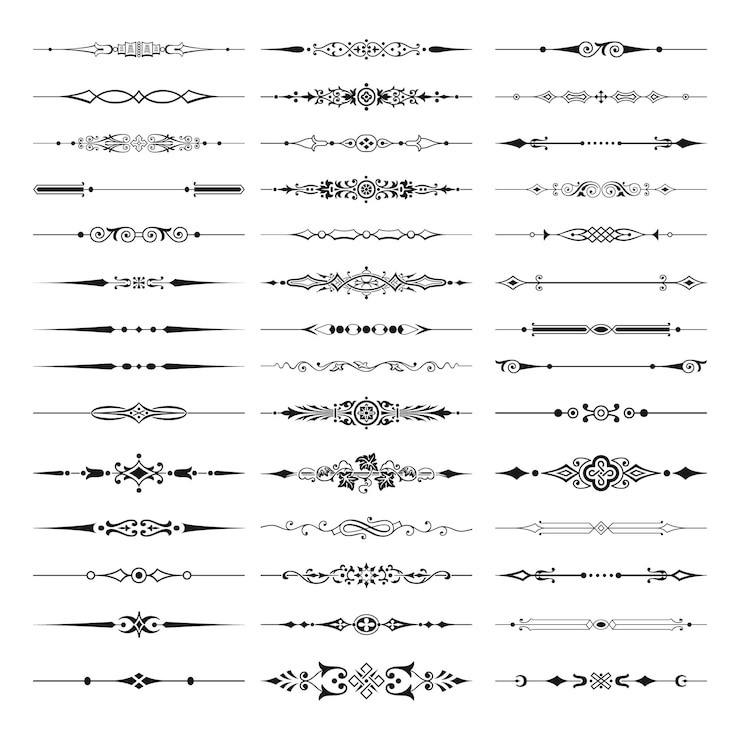 Vecteur élément de conception d'ornement vintage vectoriel