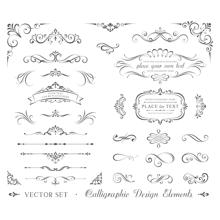 Vecteur élément de conception d'ornement vintage vectoriel