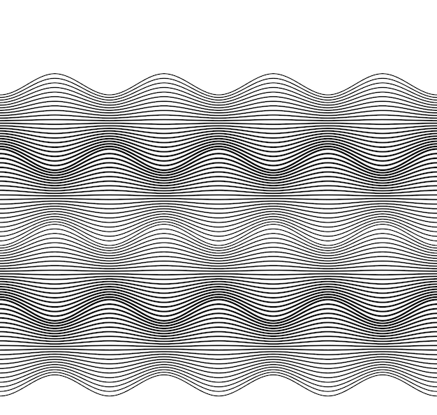 Vecteur Élément de conception vague de nombreuses lignes parallèles forme ondulée23