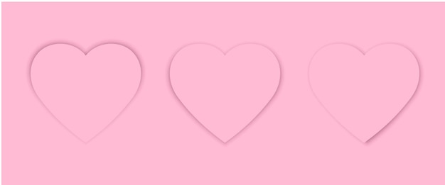 Élément de décoration pour la collection de coeurs de carte de saint valentin en style papier découpé