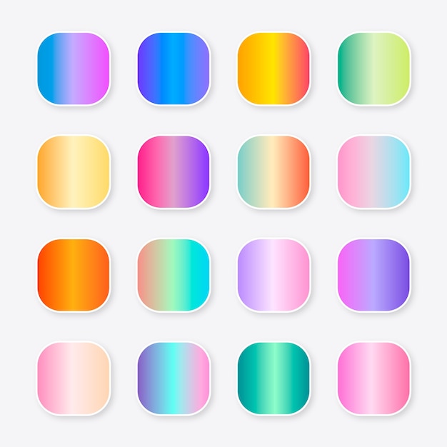 Élément du jeu de couleurs en gradient