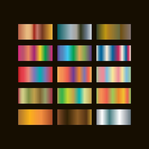 Élément du jeu de couleurs en gradient