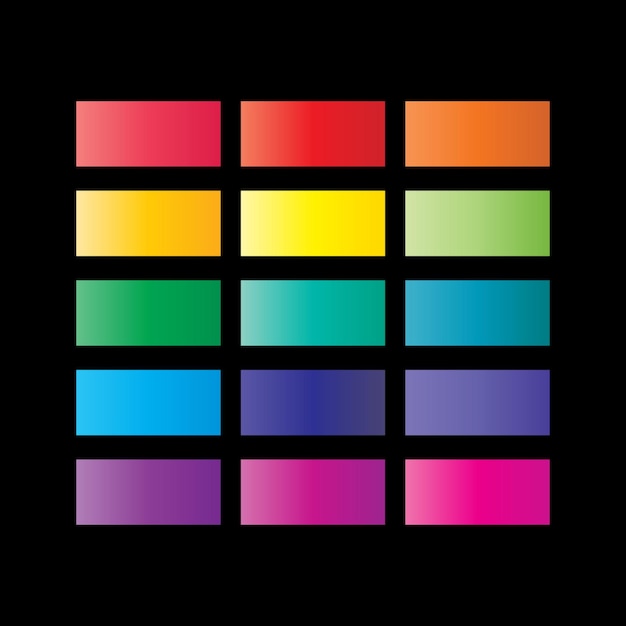 Élément du jeu de couleurs en gradient