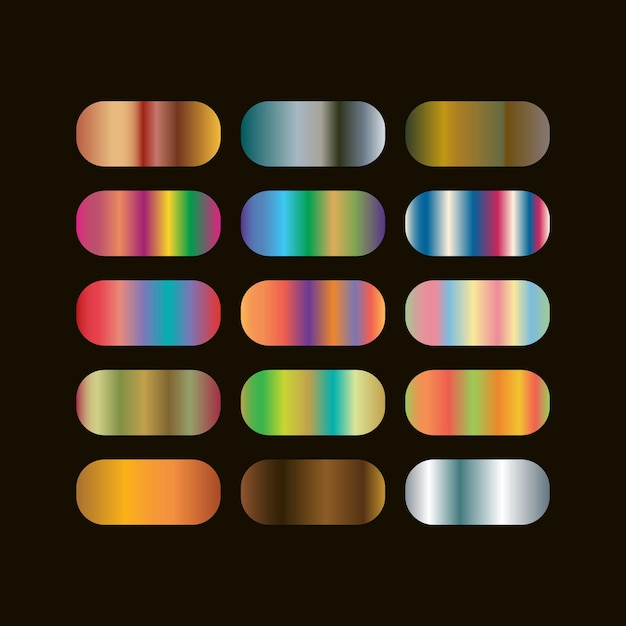 Élément du jeu de couleurs en gradient
